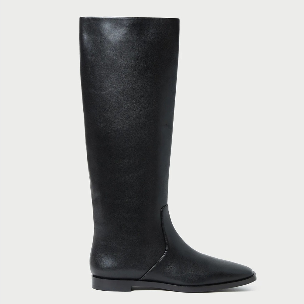 Loeffler Randall Tilly Black Leather Riding Tall Boot